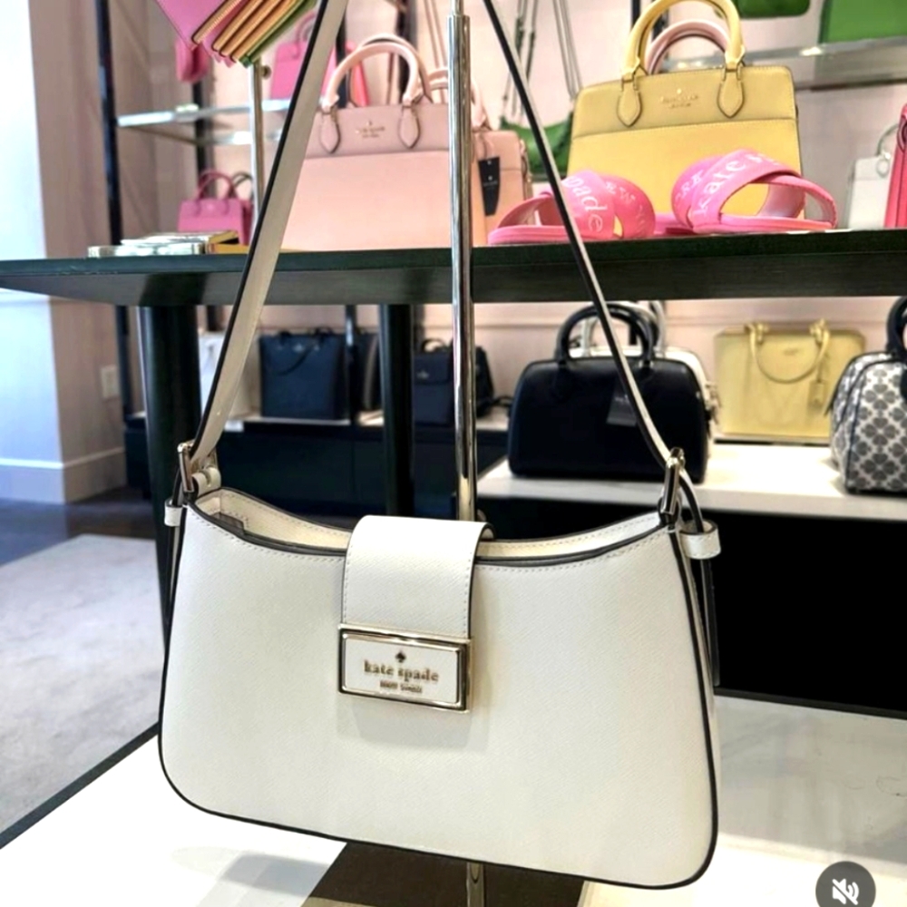 NWT Kate Spade KG185  Reegan Saffiano Leather Shoulder Bag Meringue
